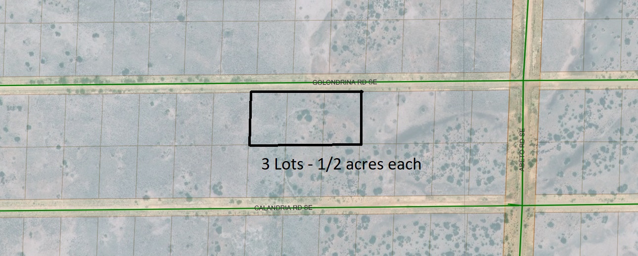 AVAILABLE! 3 HalfAcre Plots Side By Side in Luna County, New Mexico